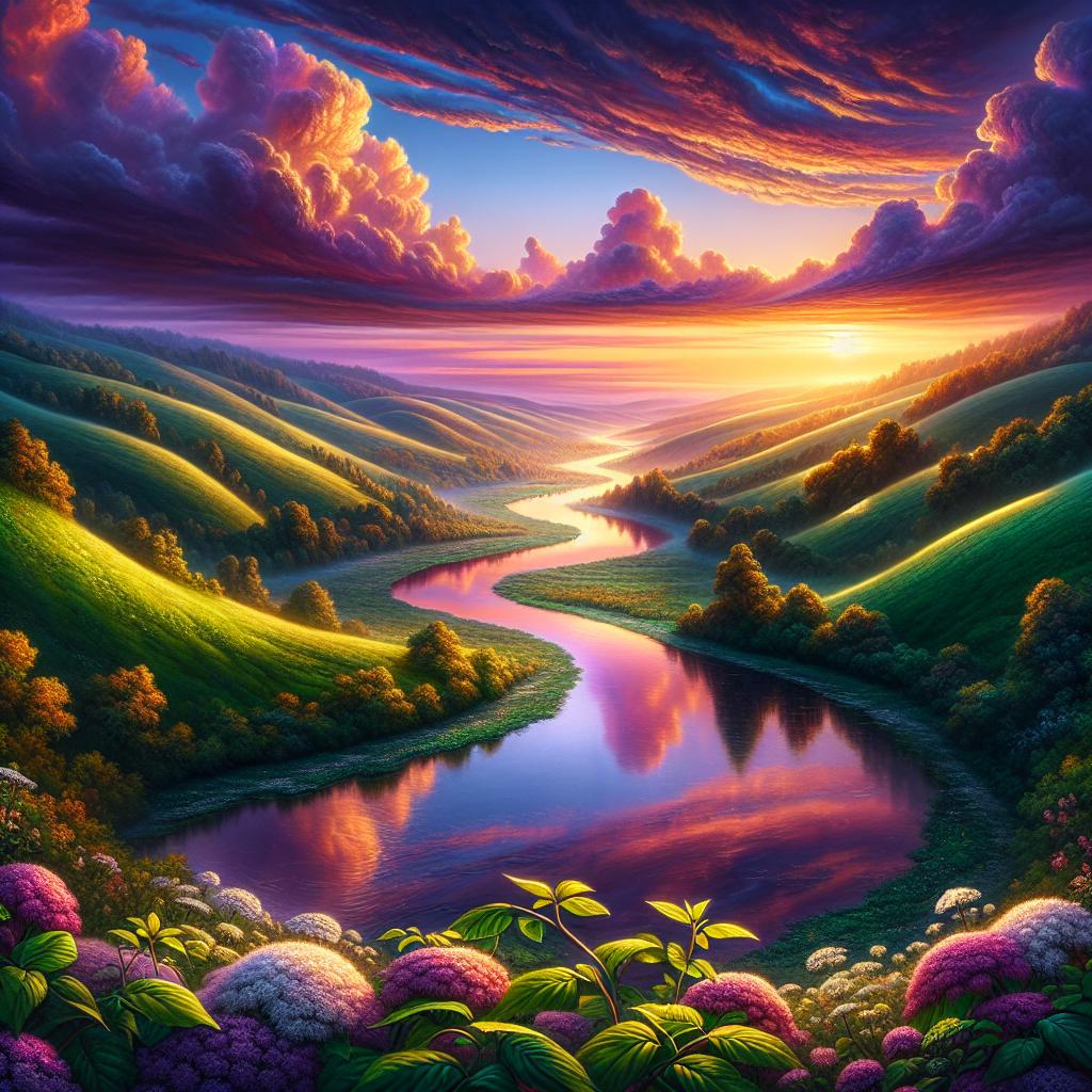 Twilight Embrace over the Verdant Valley
