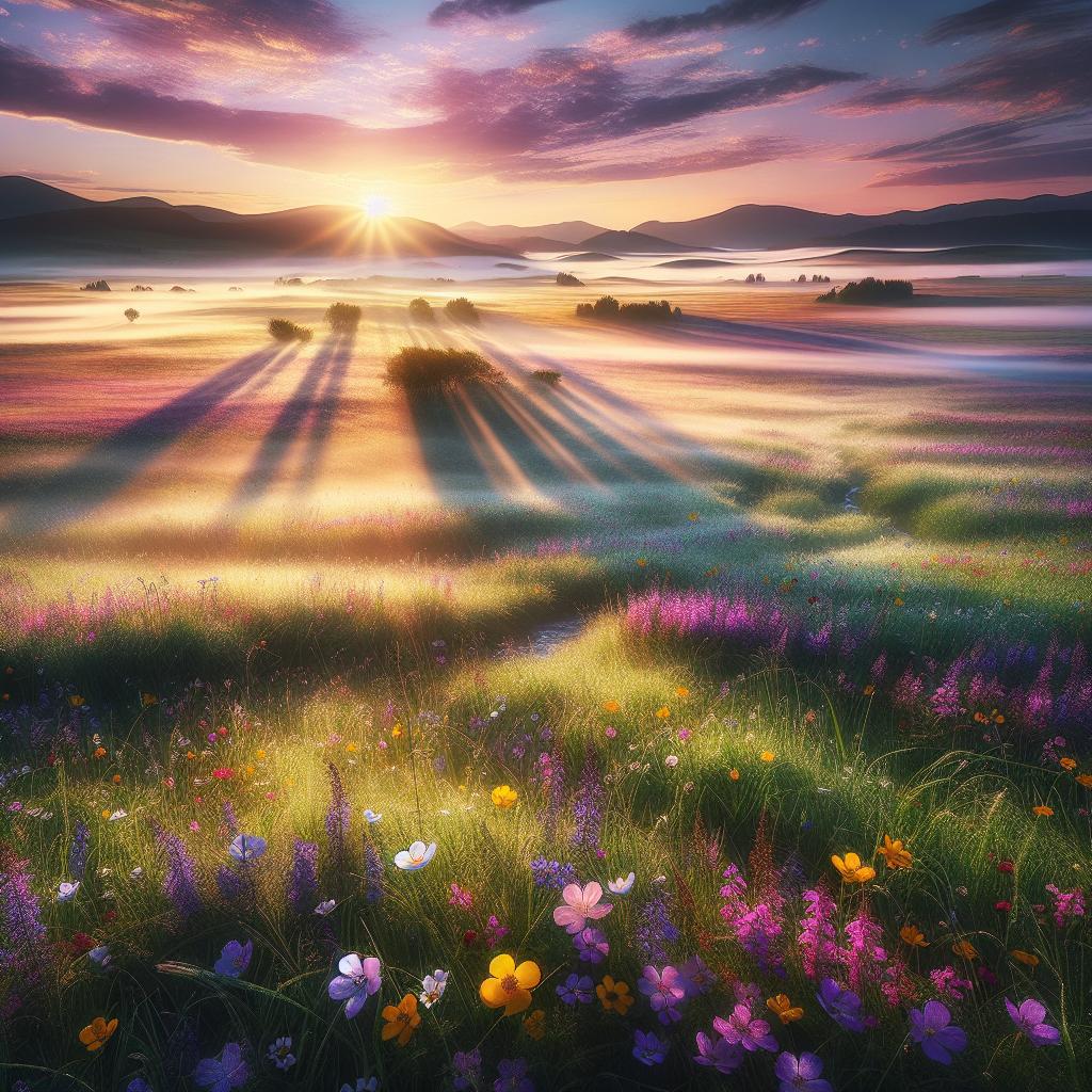 Whispers of Dawn in the Serene Meadow
