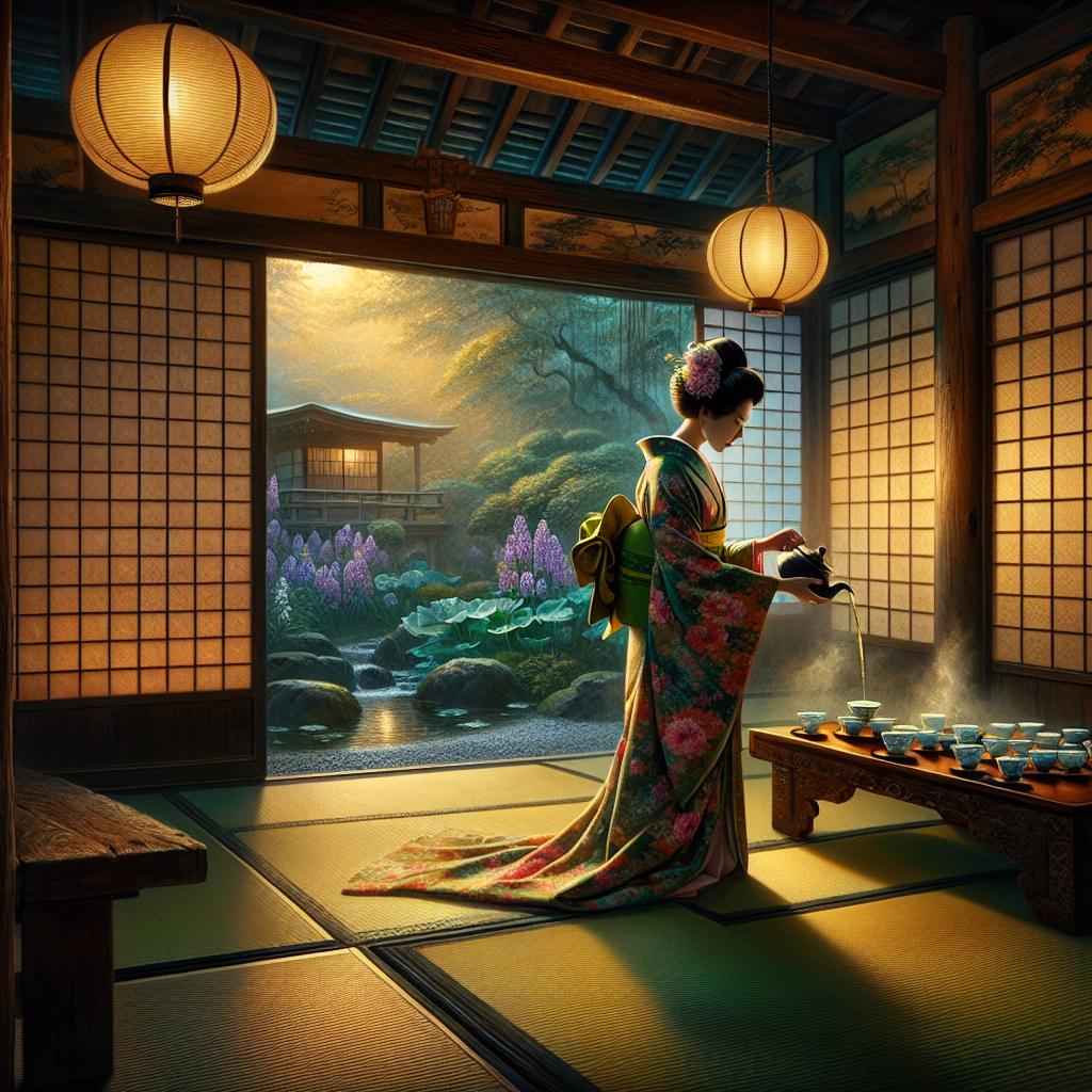 Ethereal Evening in a Kyoto Tea House